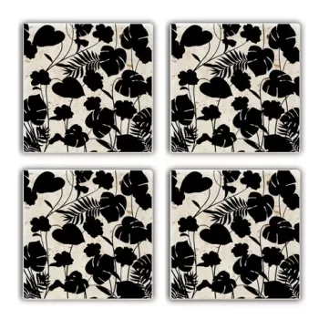 Set suporturi de pahare, Taylor, 366TYR1107, Piatra, 10 x 10 x 1 cm (4 piese), Multicolor imagine