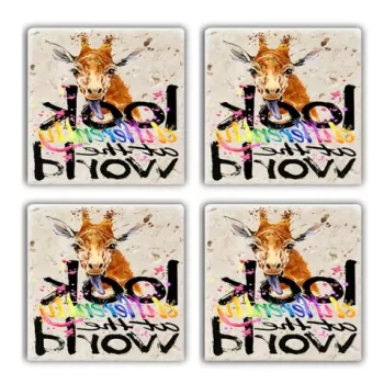 Set suporturi de pahare, Taylor, 366TYR1153, Piatra, 10 x 10 x 1 cm (4 piese), Multicolor imagine