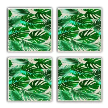 Set suporturi de pahare, Taylor, 366TYR1180, Piatra, 10 x 10 x 1 cm (4 piese), Multicolor imagine