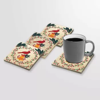 Set suporturi de pahare, Taylor, 366TYR1213, Piatra, Imprimat UV, Multicolor imagine
