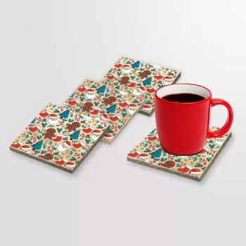 Set suporturi de pahare, Taylor, 366TYR1224, Piatra, Imprimat UV, Multicolor imagine