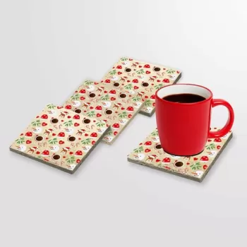 Set suporturi de pahare, Taylor, 366TYR1226, Piatra, Imprimat UV, Multicolor imagine