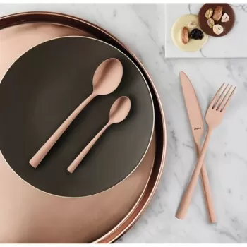 Set tacamuri 16 piese, Amefa, Manille PVD Copper, inox, cupru imagine