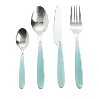 Set tacamuri 16 piese, Aquamarine, Brandani, 16.5x16.5x21 cm, inox imagine