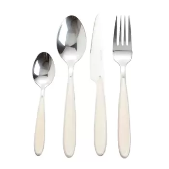 Set tacamuri 16 piese, Brandani, inox, ivoriu imagine