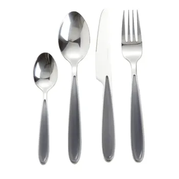 Set tacamuri 16 piese, Grey Pearl, Brandani, 16.5x16.5x21 cm, inox imagine