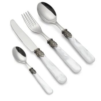Set tacamuri 16 piese, Mother Of Pearl, Brandani, inox, perla imagine