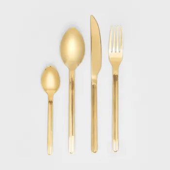 Set tacamuri 16 piese Roots, Homla, inox, auriu imagine