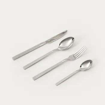 Set tacamuri 16 piese Stride, Homla, inox, argintiu imagine