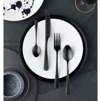 Set tacamuri 24 piese, Amefa, Austin PVD Black, inox, negru imagine