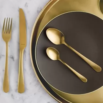 Set tacamuri 24 piese, Amefa, Austin PVD Gold, inox, auriu imagine