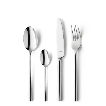 Set tacamuri 24 piese Amefa, Colorado, inox, argintiu imagine