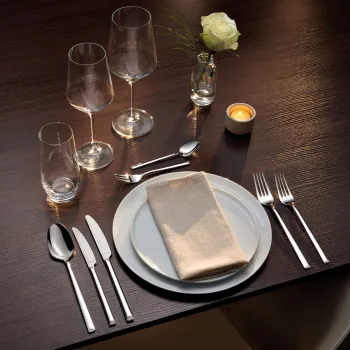 Set tacamuri 24 piese Amefa, Metropole, inox 18/10, argintiu imagine