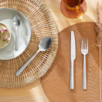 Set tacamuri 24 piese Amefa, Ventura, inox 18/10, argintiu imagine