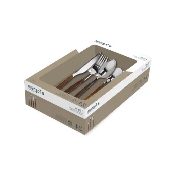 Set tacamuri 24 piese Antony Hashi, Tognana Porcellane, inox, maro imagine