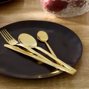 Set tacamuri 24 piese Aperi, Homla, inox, auriu imagine