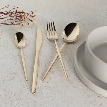 Set tacamuri 24 piese Berlinger Haus, Cutlery, model rotunjit, inox, sampanie imagine