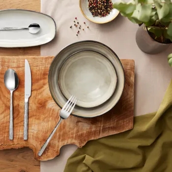 Set tacamuri 24 piese Calligraphy, Amefa, 6 persoane, inox 18/0, argintiu imagine