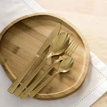 Set tacamuri 24 piese Fabro, Homla, inox 18/0, auriu imagine