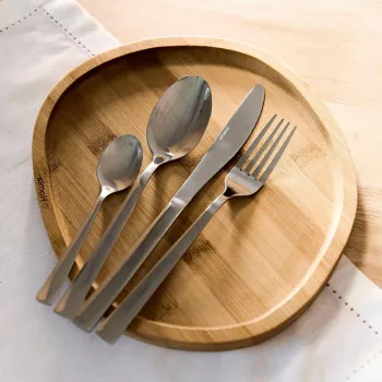 Set tacamuri 24 piese Fabro, Homla, inox, argintiu imagine