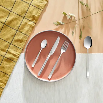 Set tacamuri 24 piese in cutie de lemn Martin, Amefa, 6 persoane, inox 18/10, argintiu imagine