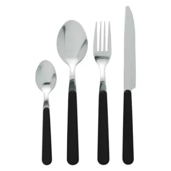 Set tacamuri 24 piese, Jolly, Excelsa, inox, negru imagine