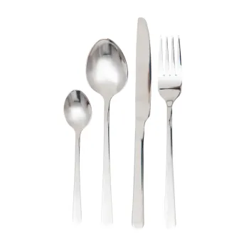 Set tacamuri 24 piese Lugano, Homla, inox, argintiu imagine