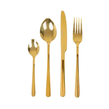 Set tacamuri 24 piese Lugano, Homla, inox, auriu imagine