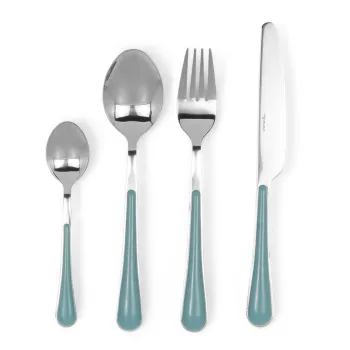 Set tacamuri 24 piese, Luigi Ferrero Norsk FR-2421CS, inox, albastru imagine