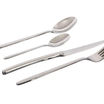 Set tacamuri 24 piese Sevilla, Ambition, 6 persoane, otel, argintiu imagine