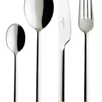Set tacamuri 24 piese, Villeroy & Boch, Ella, inox 18/10, placat cu aur imagine