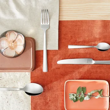 Set tacamuri 60 piese, Moderno, Amefa, 6 persoane, inox 18/10, argintiu imagine