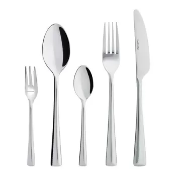 Set tacamuri 60 piese pentru 12 persoane Siena, Ambition, inox, argintiu imagine