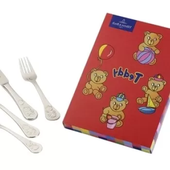 Set tacamuri copii 4 piese, Villeroy & Boch, Teddy Children Cutlery, inox 18/10 imagine
