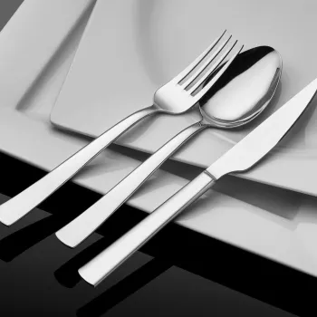 Set tacamuri, Dynasty, 960DYN1704, 100% Otel inoxidabil ml / , Lingura pentru masa: 21 x 4,5 cm (6 bucati), Argintiu imagine