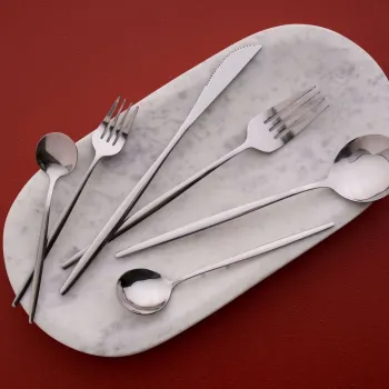 Set tacamuri, Hermia, 196RWE1808, Furculita de masa: (6 bucati), Argintiu imagine