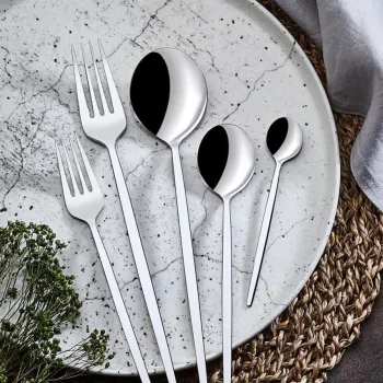 Set tacamuri, Hermia, 207PLM1105, Furculita de masa: 21 x 1,4 cm (6 bucati), Crom imagine