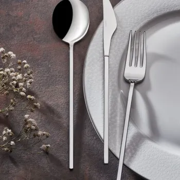 Set tacamuri, Hermia, 207PLM1107, Furculita de masa: 21 x 2,5 cm (6 bucati), Crom imagine