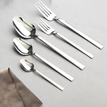Set tacamuri, Hermia, 311MBL1704, OTEL INOXIDABIL, Furculita de masa: 20,2 x 1,4 cm (6 bucati), Argintiu imagine