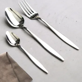 Set tacamuri, Hermia, 311MBL1718, OTEL INOXIDABIL, Furculita de masa: 17,2 x 3 cm (6 bucati), Argintiu imagine