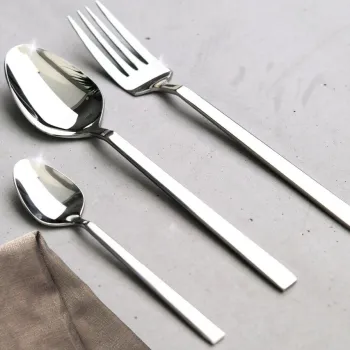 Set tacamuri, Hermia, 311MBL1719, OTEL INOXIDABIL, Furculita de masa: 16,2 x 3 cm (6 bucati), Argintiu imagine