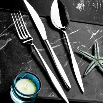 Set tacamuri, Hermia, 357NYP1309, Furculita de masa: 21 x 2,5 cm (6 bucati), Argintiu imagine