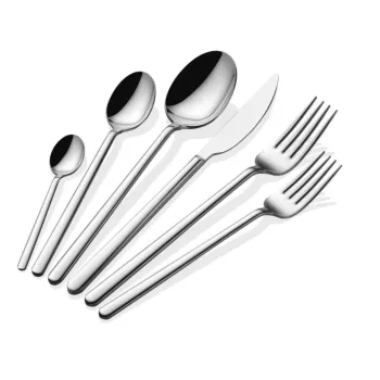 Set tacamuri, Hermia, 645DRM1201, Inox, Lingura de masa: 21,4 cm (6 bucati), Argintiu imagine