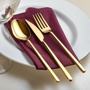 Set tacamuri, Hermia, 645DRM1203, Acoperit cu titan PVD, Auriu imagine