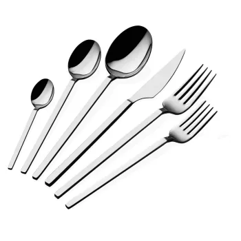 Set tacamuri, Hermia, 645DRM1207, Inox, Lingura de masa: 21,3 cm (6 bucati), Argintiu imagine