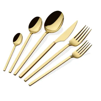 Set tacamuri, Hermia, 645DRM1209, Inox, Acoperit cu titan PVD, Auriu imagine