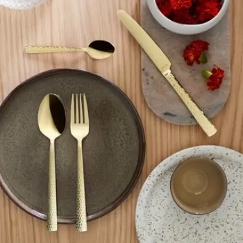 Set tacamuri pentru 6 persoane, 24 piese, Amefa, Felicity Champagne, inox imagine