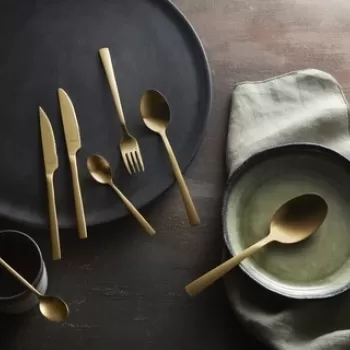 Set tacamuri pentru 6 persoane, 42 piese, Amefa, Manille Gold, inox imagine