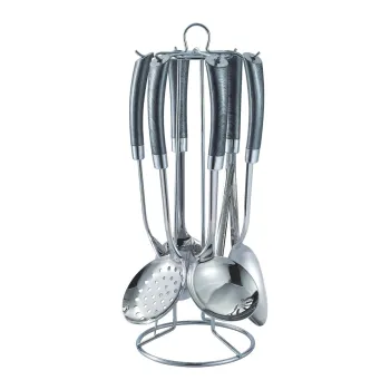 Set ustensile de bucatarie 7 piese, Zokura, inox/plastic imagine