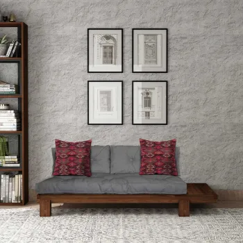 Sezlong, Atelier del Sofa, 135PLT1104, Lemn , Nuc / Gri imagine